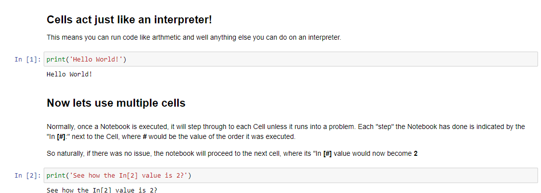 Showcasing an example jupyter notebook