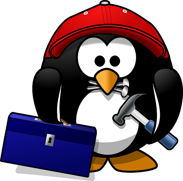 Tux the penguin with a toolkit