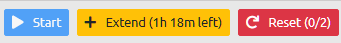 Control buttons: Start, Extend, Reset