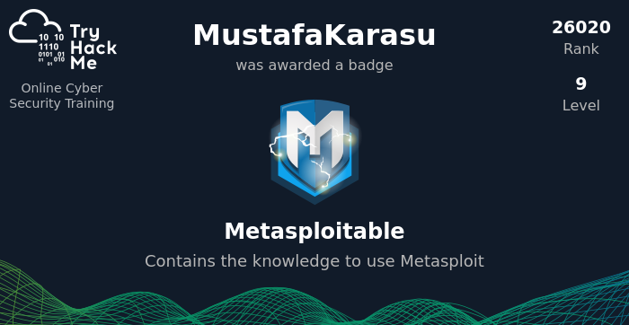 Metasploit Rank TryHackMe | User Badge